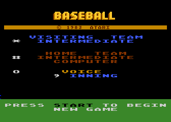 RealSports Baseball screenshot 4 for Atari 5200